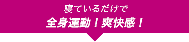 寝ているだけで全身運動！爽快感！