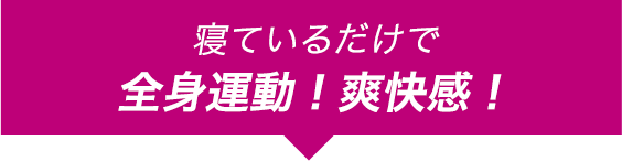 寝ているだけで全身運動！爽快感！