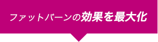 ファットバーンの効果を最大化