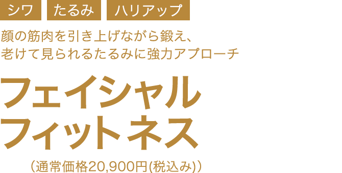 フェイシャルフィットネス　初回限定体験価格7,700円(税込み)