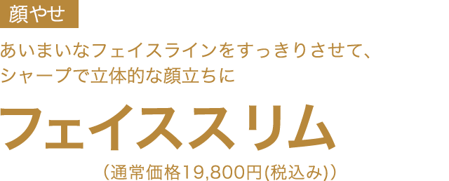 フェイススリム　初回限定体験価格7,700円(税込み)